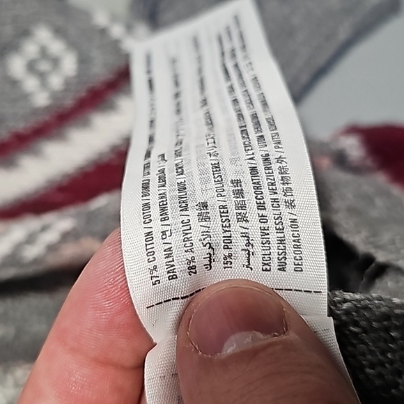 Hollister small gray and red hooded layering  cardigan - Picture 7 of 7